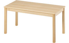 Tafel 120 x 60 cm, ahorn, hoogte 59 cm