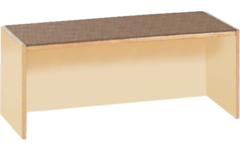 Podiumelement recht 100 × 40 × 35 cm, Ahorn met Tretford bekleding kleur Champignon
