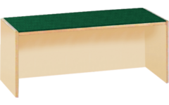Podiumelement recht 100 × 40 × 35 cm, Ahorn met Tretford bekleding kleur Champignon