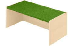 Podiumelement recht 120 × 40 × 35 cm, Ahorn met Tretford bekleding