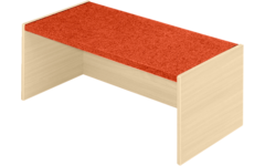 Podiumelement recht 120 × 40 × 35 cm, Ahorn met Tretford bekleding
