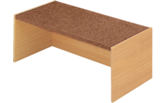 Podiumelement recht 120 × 40 × 35 cm, Beuken met Tretford bekleding