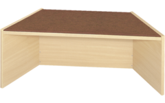 Podiumelement trapezium 100×40×35 cm, Ahorn met Tretford bekleding