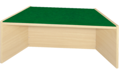 Podiumelement trapezium 100×40×35 cm, Ahorn met Tretford bekleding