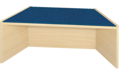 Podiumelement trapezium 100×40×35 cm, Ahorn met Tretford bekleding