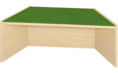 Podiumelement trapezium 100×40×35 cm, Ahorn met Tretford bekleding