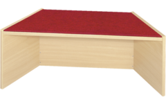 Podiumelement trapezium 100×40×35 cm, Ahorn met Tretford bekleding
