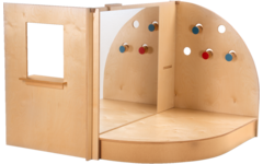 Kinderopvangspeelwand, rollenspel, 129 x 143,5 x 101,5 cm, berkenmultiplex