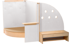Kinderopvangspeelwand, rollenspel, 129 x 143,5 x 101,5 cm, berkenmultiplex