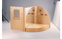 Kinderopvangspeelwand, rollenspel, 129 x 143,5 x 101,5 cm, berkenmultiplex