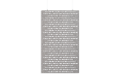 Akoestisch PET-vilt hangend scheidingsscherm, lichtgrijs, 200x120 cm