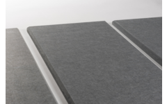 Akoestische PET-vilt wandpanelen, set4, donkergrijs, 30x120 cm