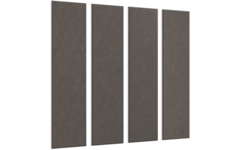 Akoestische PET-vilt wandpanelen, set4, donkergrijs, 30x120 cm