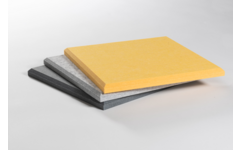 Akoestische PET-vilt wandtegels, set12, combi set geel, 30x30 cm