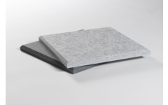 Akoestische PET-vilt wandtegels, set12, combi set grijs, 30x30 cm