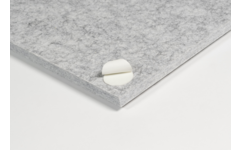 Akoestische PET-vilt wandtegels, set24, combi set grijs,30x30cm