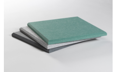 Akoestische PET-vilt wandtegels, set24, combiset petrol groen, 30x30cm