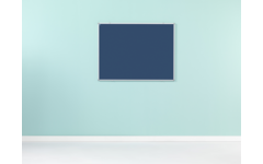 Prikbord Softline profiel 16mm, bulletin blauw, 45x60 cm