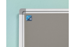 Prikbord Softline profiel 16mm, bulletin grijs, 120x300 cm