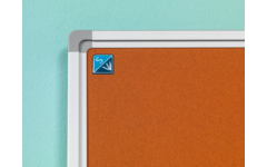 Prikbord Softline profiel 16mm, bulletin oranje, 90x180 cm