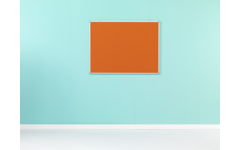 Prikbord Softline profiel 16mm, bulletin oranje, 120x300 cm