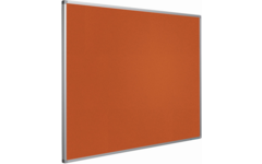 Prikbord Softline profiel 16mm, bulletin oranje, 120x300 cm
