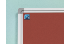 Prikbord Softline profiel 16mm, bulletin rood, 45x60 cm