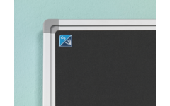 Prikbord Softline profiel 16mm, bulletin zwart, 120x180 cm