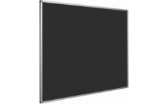 Prikbord Softline profiel 16mm, bulletin zwart, 120x240 cm