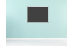 Prikbord Softline profiel 16mm, bulletin zwart, 120x300 cm