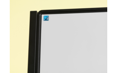 Verrijdbaar Work Board, emailstaal wit, 120x75 cm