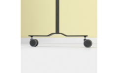 Verrijdbaar Work Board, emailstaal wit, 120x75 cm