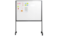 Verrijdbaar Work Board, emailstaal wit, 120x150 cm