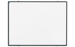 Whiteboard, wit emaille, Softline 8 mm - zwart profiel, 120x150 cm