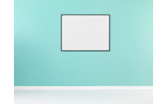 Whiteboard, wit emaille, Softline 8 mm - zwart profiel, 120x200 cm