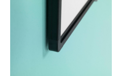 Whiteboard, wit emaille, Softline 8 mm - zwart profiel, 120x200 cm