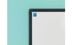 Whiteboard, wit emaille, Softline 8 mm - zwart profiel, 120x300 cm