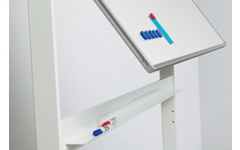 Kantelbord RC10mm profiel, email wit/wit incl. solid onderstel 120x180