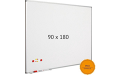 Whitebord emaille 90 x 180 cm, prestige ongemonteerd