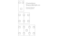 Whiteboard Sharp emaillestaal wit 118 x 198 cm, magnetische montage