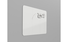 Whiteboard VisuWall met zwarte rand en afgeronde hoeken,  294 × 198 cm