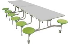 Rechthoekige tafel, 12-zitter 305 x 68 x 150 cm(LxBxH)