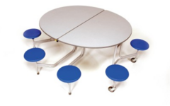 Ronde tafel, 8-zitter H68 136cm x 153cm x 68cm