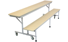 3-in1 tafel/zitbanken, H68 183cm x 69cm (zithoogte 37,5cm)