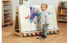 Ezel Dubbelzijdige met 4 stations, whiteboard, PT1063