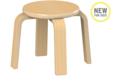 Kruk stapelbaar, hout, 21 cm, set van 4 stuks, PT1387