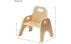 Stapelstoel, beuken - set van 4, zithoogte 210 mm, PT723