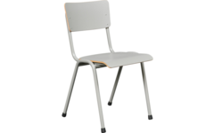 Stoel model 3390, zonder armleuningen, Ral 7037 grijs