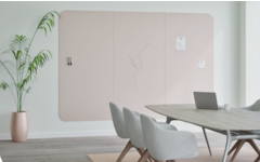 Chameleon Curve Wall - 198 x 294 cm (3 panelen), Satin Blossom