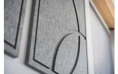 GEO 2 luik -Acoustic Art - Grijs, 2 stuks, 80x60 cm